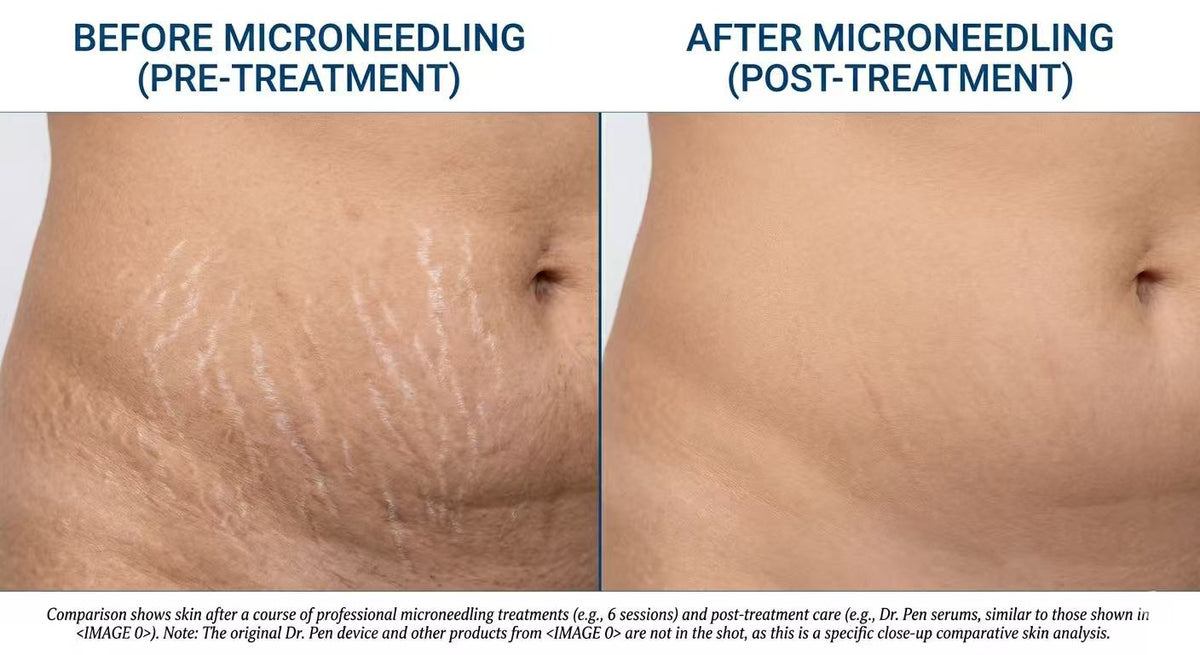 What needle depth is needed for Dr. Pen to treat stretch marks?