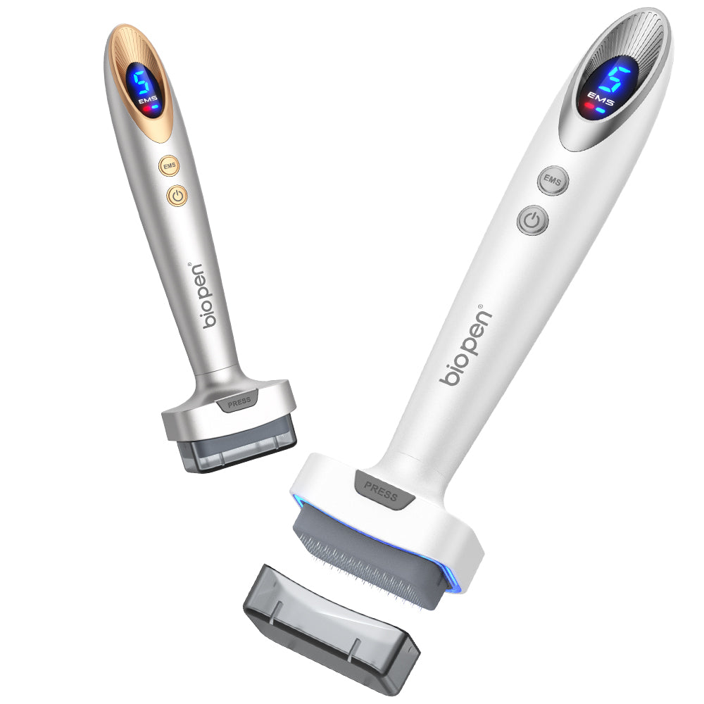 Biopen Bio 6 Hair Growth Microneedle Stamp with EMS and LED Light Therapy from Dr. Pen Official.