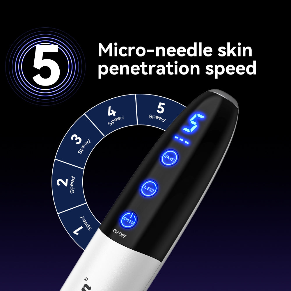Dr. Pen Q1S 3-in-1 Microneedling Pen with LED Light Therapy and Microcurrent from Dr. Pen Official.
