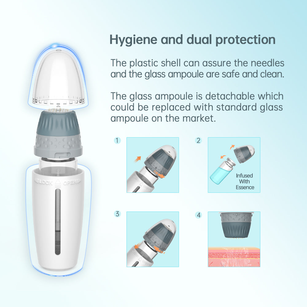 Biopen Bio 6 Microneedle Stamp pour la pousse des cheveux avec EMS et lumière LED