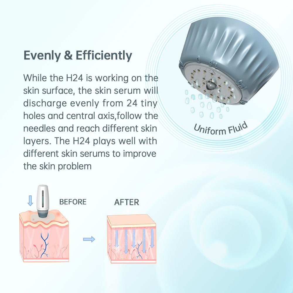 Biopen Bio 6 Microneedle Stamp pour la pousse des cheveux avec EMS et lumière LED