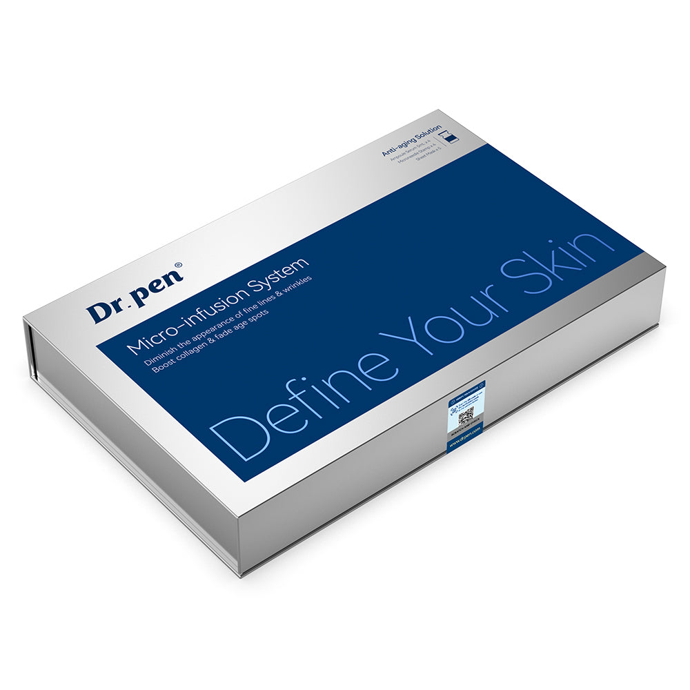 Dr.pen Micro Infusion Stamp System Kit with Peptide & Hyaluronic Acid Serum - Facial Microneedling Care (2 Month Supply)