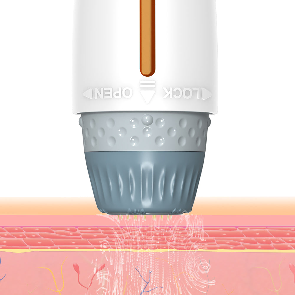 Biopen Bio 6 Microneedle Stamp pour la pousse des cheveux avec EMS et lumière LED