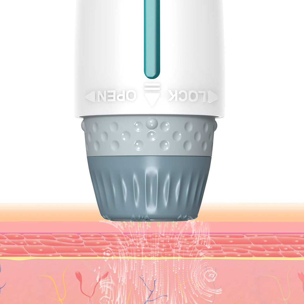 Biopen Bio 6 Microneedle Stamp pour la pousse des cheveux avec EMS et lumière LED
