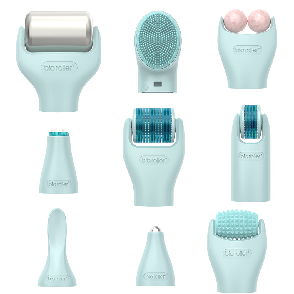 Close up of various needle sizes in the Bio Roller G10 kit provided by Dr. Pen Official