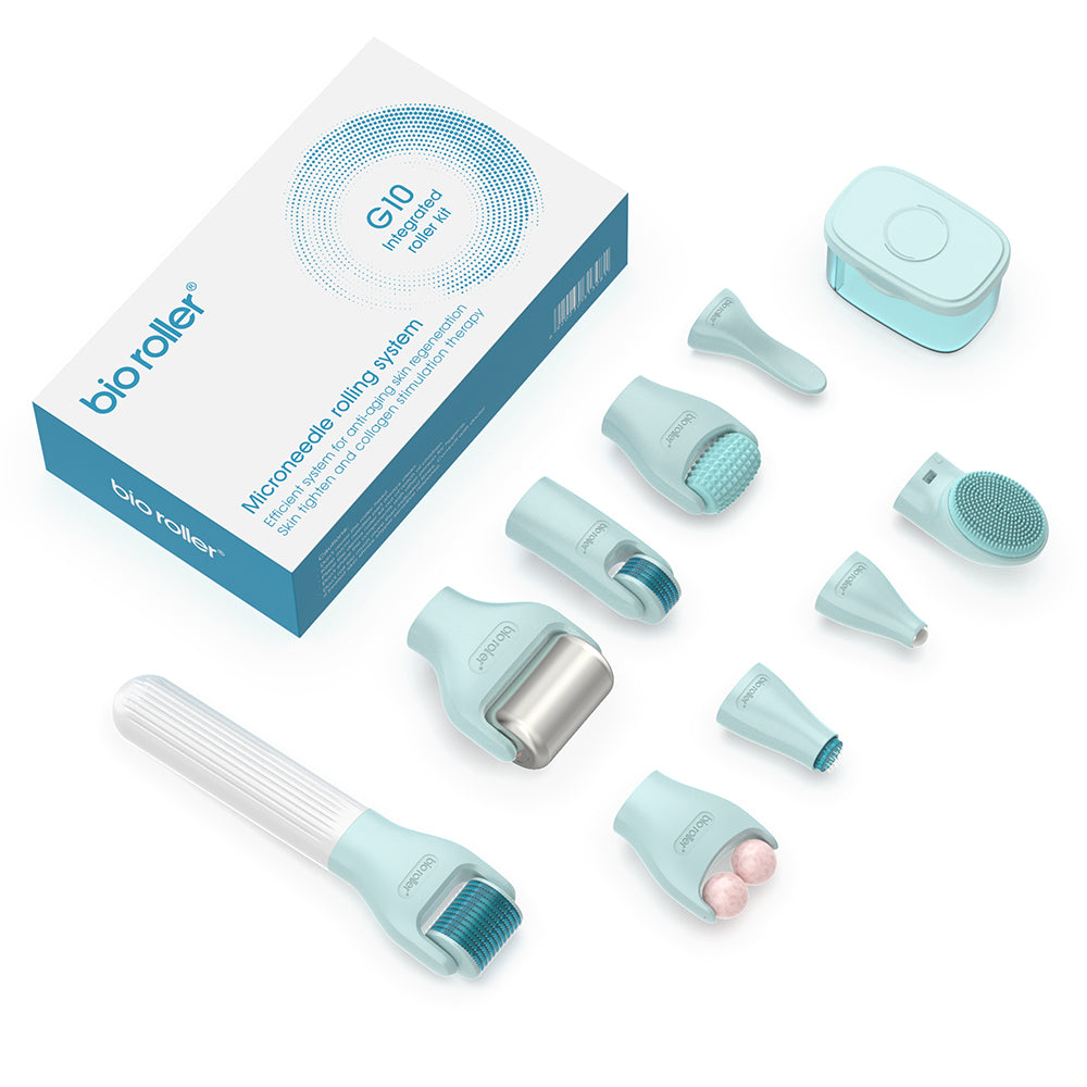 Bio Roller G10 Multi-Functional Derma Roller Kit with interchangeable heads from Dr. Pen Official