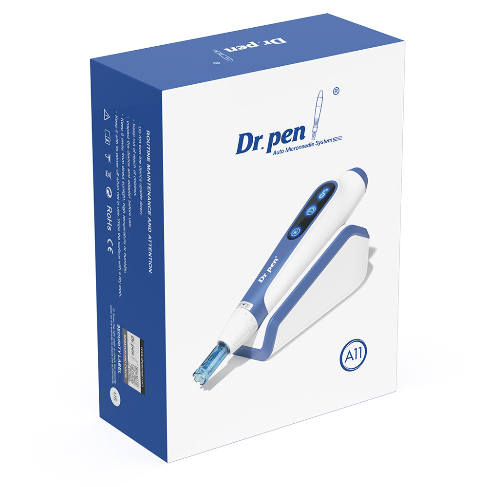 Genuine Dr. Pen A11 with official authenticity verification label for customer safety.