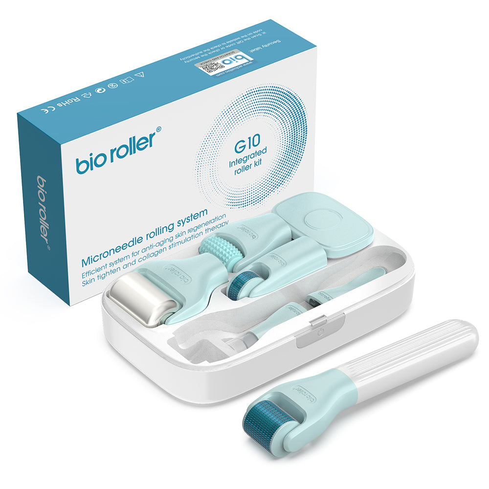 Bio Roller G10 Multi-Functional Derma Roller Kit with interchangeable heads from Dr. Pen Official