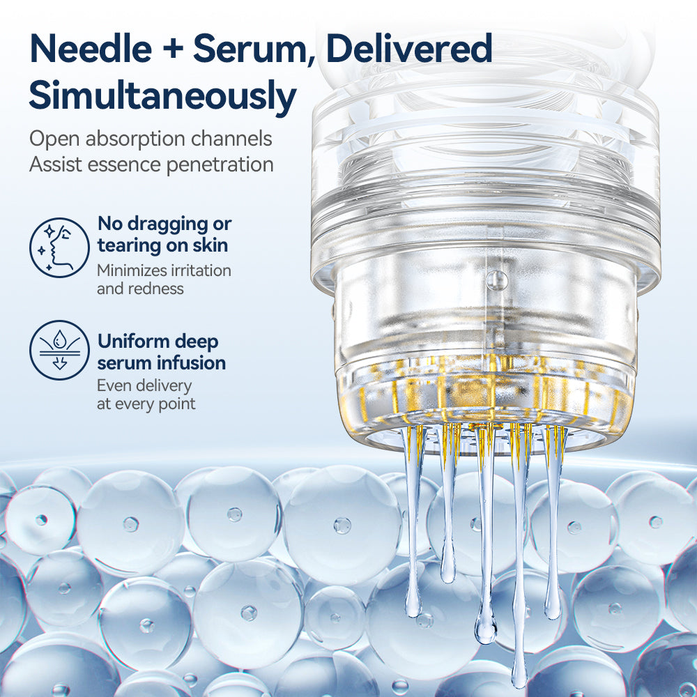 Dr.pen Micro Infusion Stamp System Kit with Peptide & Hyaluronic Acid Serum - Facial Microneedling Care (2 Month Supply)