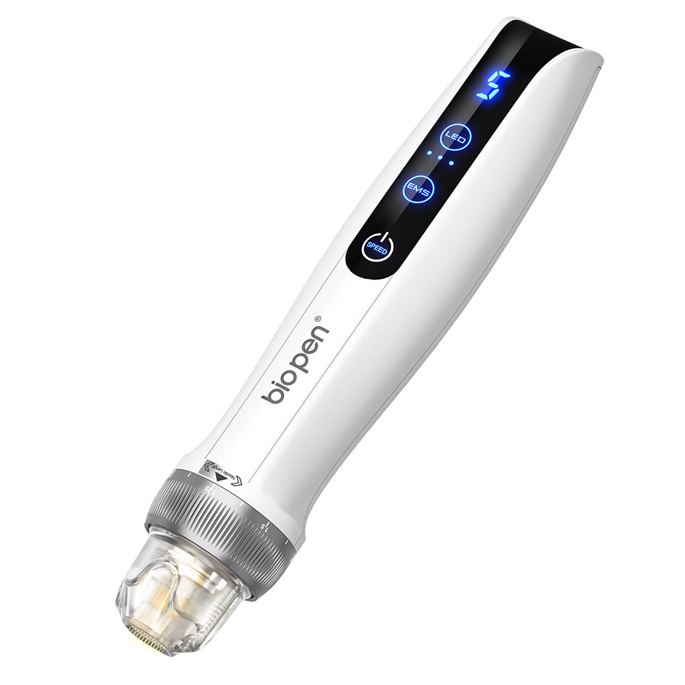 BioPen Q2 By Dr. Pen 3-in-1 Microneedling Pen with integrated LED Light Therapy and Microcurrent technology.