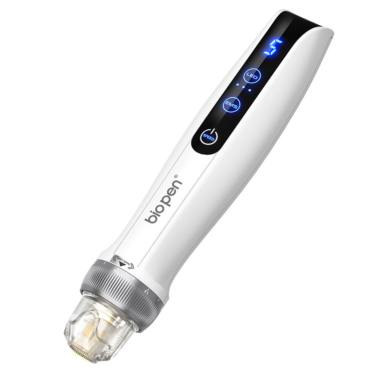 BioPen Q2 By Dr. Pen 3-in-1 Microneedling Pen with integrated LED Light Therapy and Microcurrent technology.