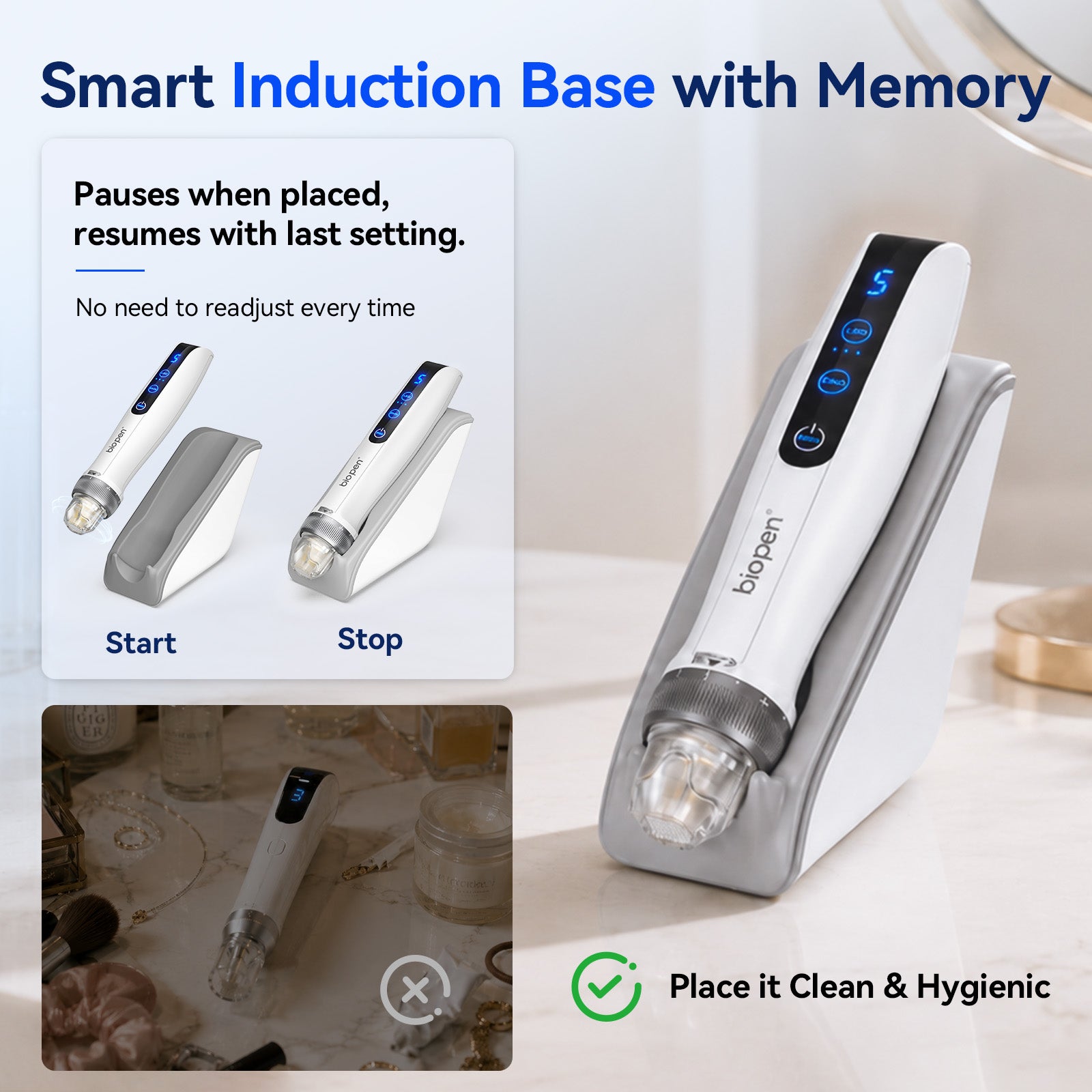 BioPen Q2 By Dr. Pen 3-in-1 Microneedling Pen with LED Light Therapy