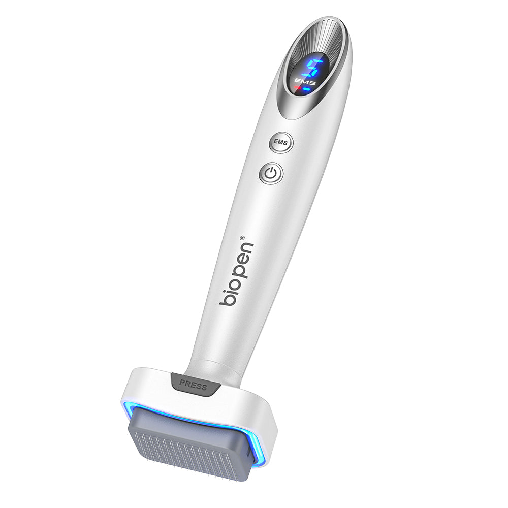 Biopen Bio 6 Hair Growth Microneedle Stamp with EMS and LED Light Therapy from Dr. Pen Official.