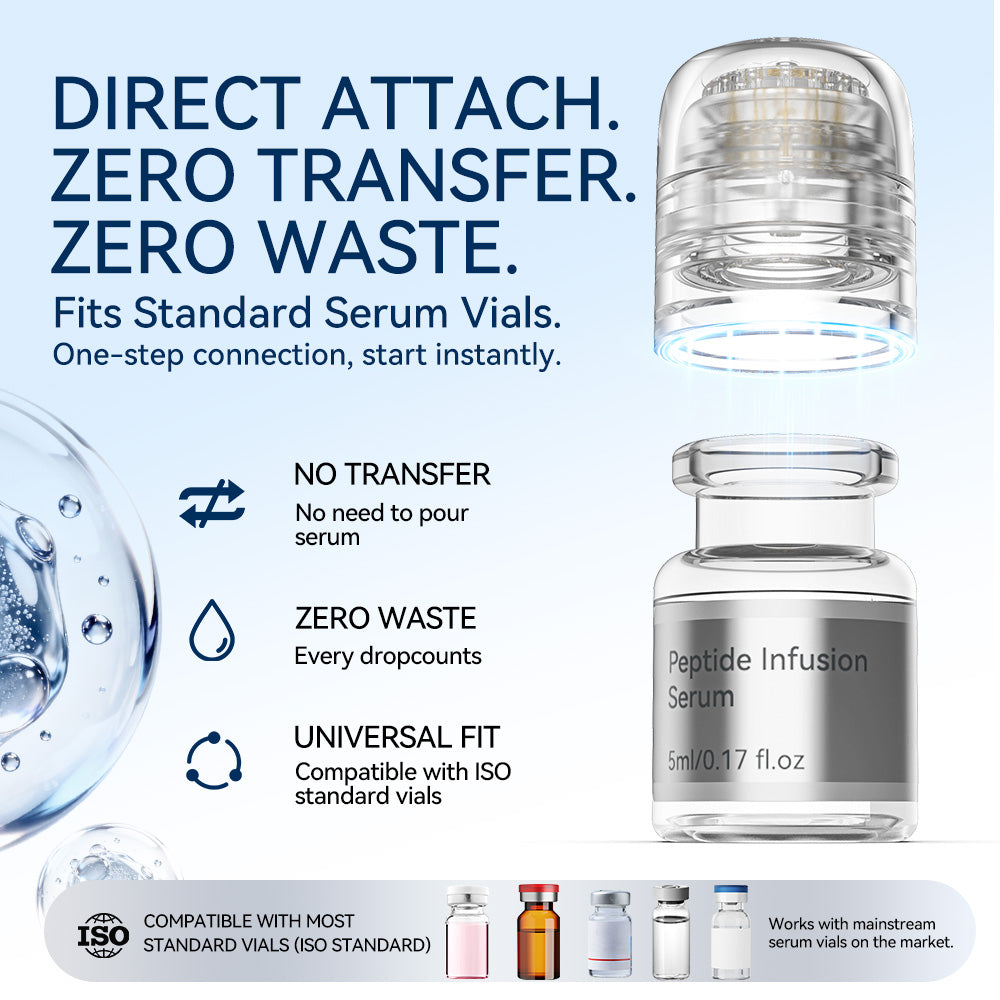 Dr.pen Kit Système de Micro-Infusion avec Sérum Peptides et Acide Hyaluronique - Soin Microneedling Visage (2 Mois d'Utilisation)