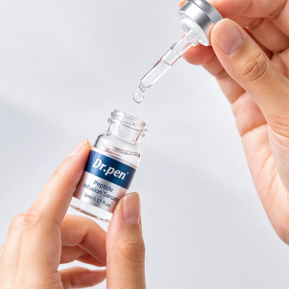 Deeply hydrating and radiant serum texture of the authentic Dr. Pen ampoules from the Dr. Pen Official store
