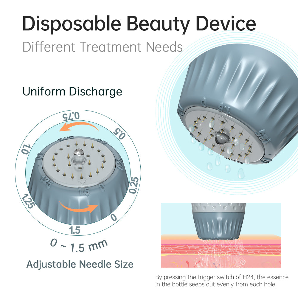 Biopen Bio 6 Microneedle Stamp pour la pousse des cheveux avec EMS et lumière LED