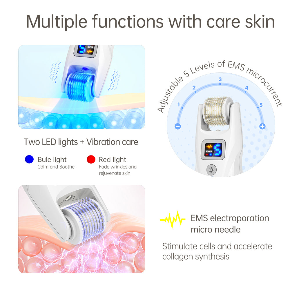 Bio Roller G5 Derma Roller with LED Light Therapy and Vibration from Dr. Pen Official
