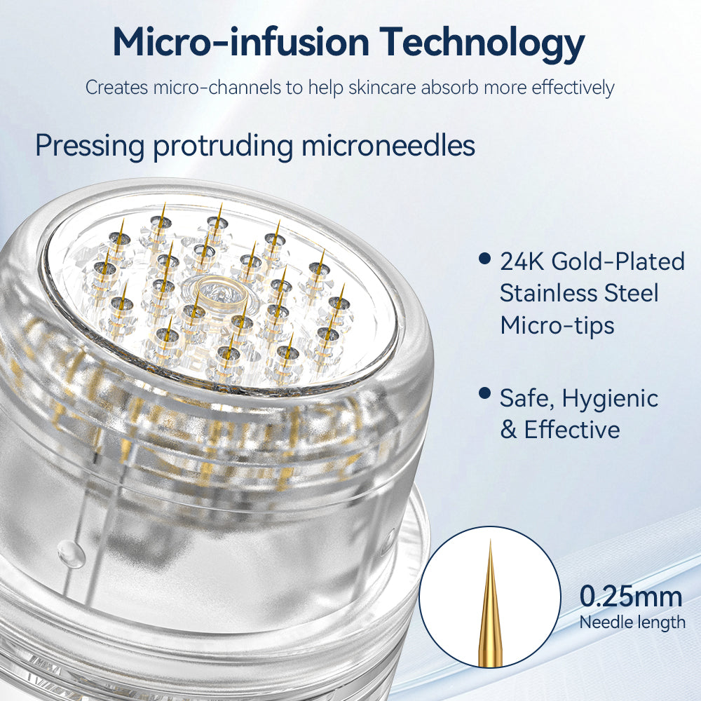 Dr.pen Micro Infusion Stamp System Kit with Peptide & Hyaluronic Acid Serum - Facial Microneedling Care (2 Month Supply)