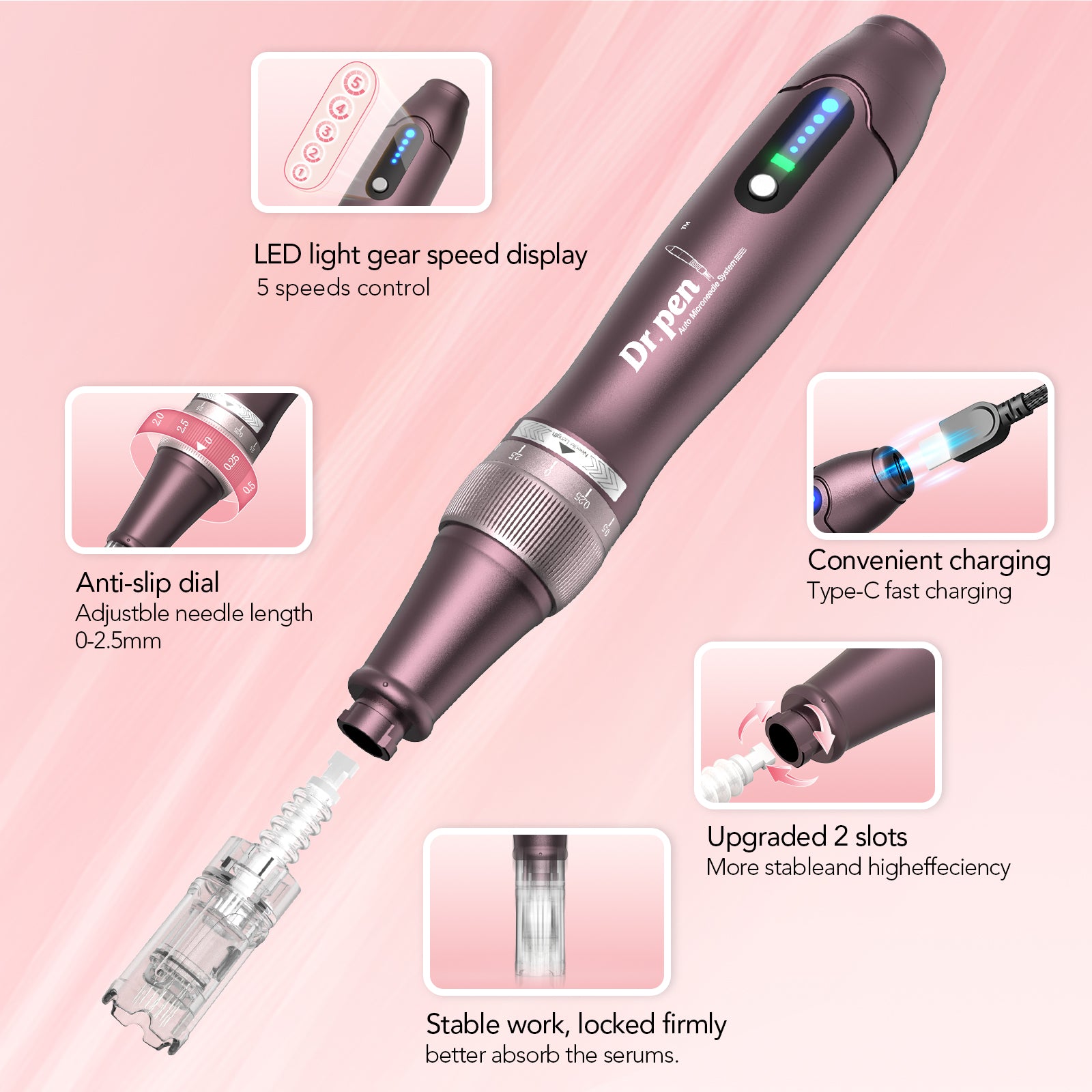 Dr. Pen A10 Dark Purple Microneedling Pen