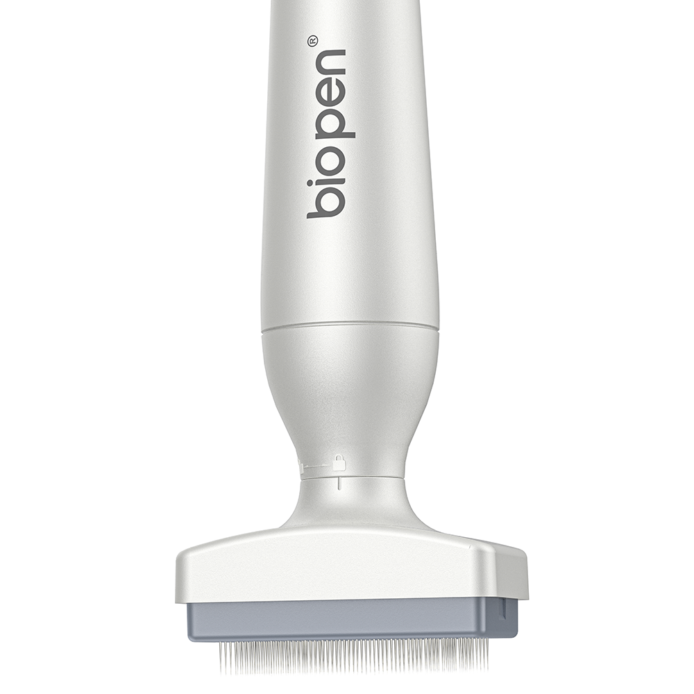 Precision 140-needle head detail of the Bio 4 Adjustable Derma Stamp from the Dr. Pen Official store.