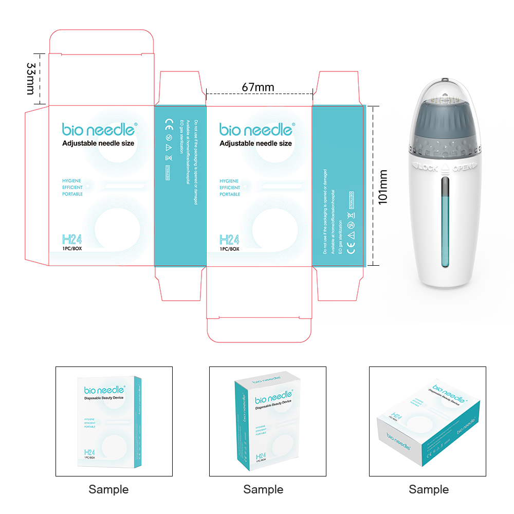 Biopen Bio 6 Microneedle Stamp pour la pousse des cheveux avec EMS et lumière LED