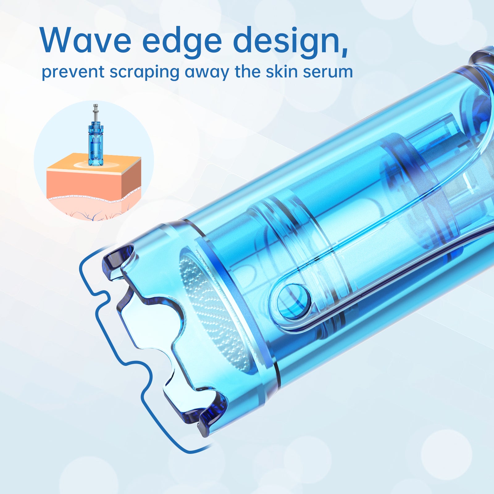 Close up of Dr. Pen M8S A11 12-Pin needle head for professional skin rejuvenation provided by Dr. Pen Official