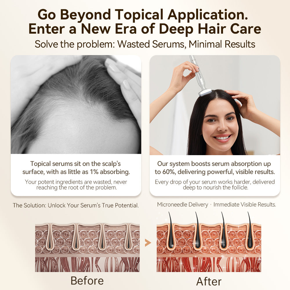 Bio 4 Adjustable Derma Stamp - Hair Growth Microneedling Tool